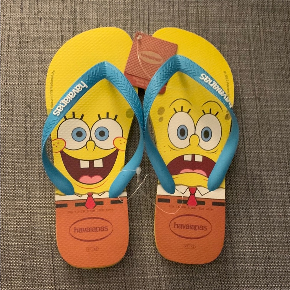 Havaianas Men’s SpongeBob NWT Flip Flops Sz US 9/10